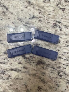 ⚡️ Verbatim 32GB Slider USB Flash Drive USB 2.0 Thumb Drive – Blue (4 Pack) ⚡️